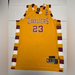 Reebok LeBron James Cavaliers Gold Basketball Jersey
